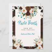 Invitation Symbole du Booth Western Boho Fleur sauvage (Dos)