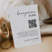 Invitation Symbole du code QR du fonds de lune de miel, Maria