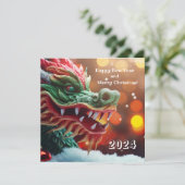 Invitation symbole du dragon chinois 2024 (Debout devant)