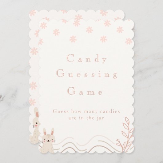 Invitation SYMBOLE DU JEU DE GUÉRISON Candy (Devant / Derrière)