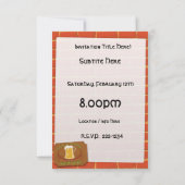 Invitation Symbole du pub irlandais (Dos)