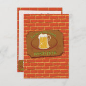 Invitation Symbole du pub irlandais (Devant / Derrière)