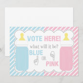 Invitation Symbole du tableau de vote pour la révélation du s (Devant / Derrière)