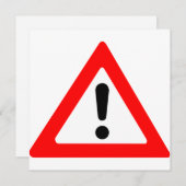 Invitation Symbole du triangle d'attention (Devant / Derrière)