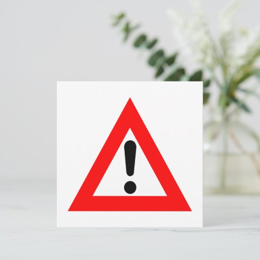 Invitation Symbole du triangle d'attention (Debout devant)