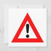 Invitation Symbole du triangle d'attention (Devant)