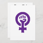 Invitation Symbole féministe (Devant / Derrière)