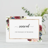 Invitation Symbole Floral Mariage de Bourgogne (Debout devant)