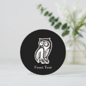 Invitation Symbole hibou blanc (Debout devant)