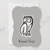 Invitation Symbole hibou noir (Devant)