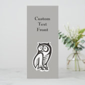 Invitation Symbole hibou noir (Debout devant)