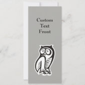 Invitation Symbole hibou noir (Devant)