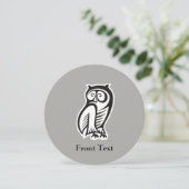 Invitation Symbole hibou noir (Debout devant)
