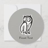 Invitation Symbole hibou noir (Devant)