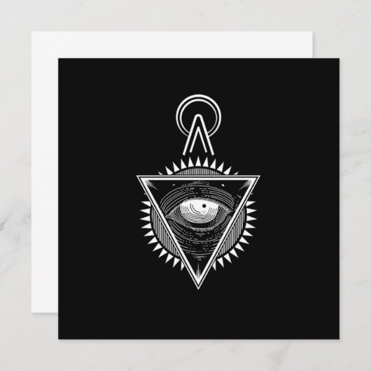 Invitation Symbole Illuminati Conspiration Masonic Triangle C (Devant / Derrière)