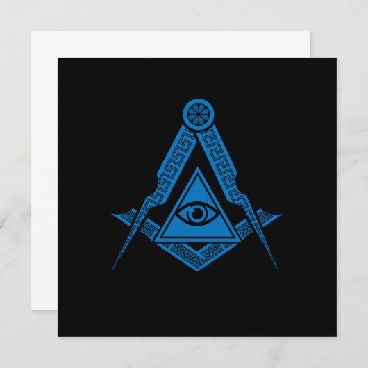 Invitation Symbole Illuminati Triangle Conspiration Cadeau Ma (Devant / Derrière)