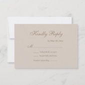 Invitation Symbole infini Doré Rose Réponse au mariage RSVP (Dos)