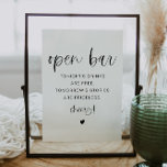 Invitation SYMBOLE JOLIE Minimaliste Boho Funny Open Bar<br><div class="desc">Ce panneau à barre ouverte est doté d'une police de caractères boho manuscrite mignonne et d'un design minimaliste moderne avec une simple combinaison de couleurs noir et blanc. Modifiez facilement la police et la couleur arrière - plan pour correspondre à votre événement. Il est parfait pour un mariage, une douche...</div>
