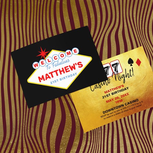 Invitation SYMBOLE Las Vegas Casino Soirée