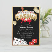 Invitation SYMBOLE Las Vegas Gold Casino Party (Debout devant)