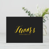 Invitation Symbole Mariage chic Faux Gold Foil (Debout devant)