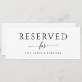Invitation Symbole Mariage de calligraphie romantique réservé (Devant / Derrière)