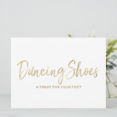 Invitation Symbole Mariage d'or élégant "Chaussures de danse" (Debout devant)