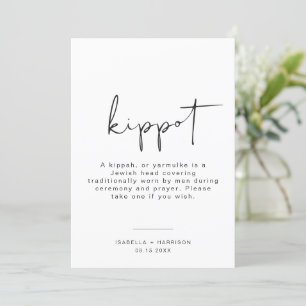Invitation SYMBOLE Mariage Kippah Kippot ADELLA Moderne Minim