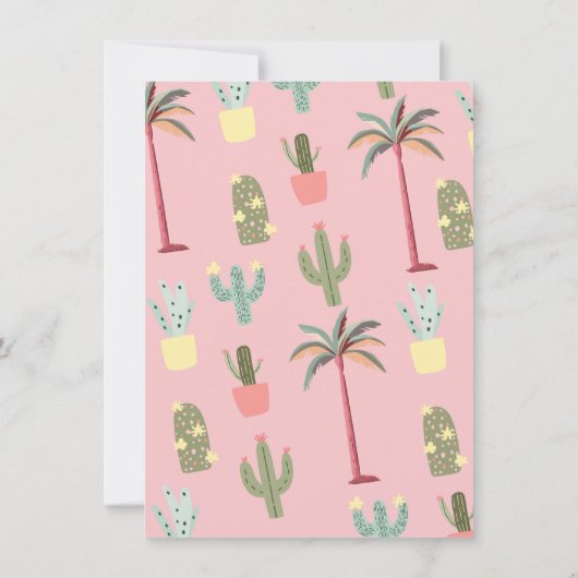 Invitation SYMBOLE Mariage Mod Palm Springs Mid-Century (Dos)