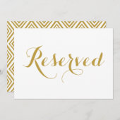 Invitation Symbole Mariage réservé Gold Modern Calligraphie (Devant / Derrière)