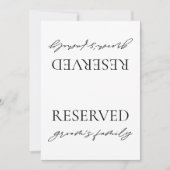 Invitation Symbole moderne de la tente de table réservée Mari (Devant)