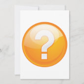 Invitation Symbole moderne gras point d'interrogation orange (Devant)