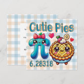 Invitation Symbole Pi mignon et pie Pie Pie Pie (Devant / Derrière)