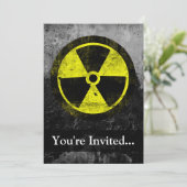 Invitation Symbole radioactif Grunge (Debout devant)