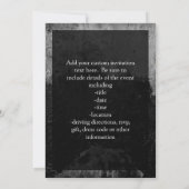 Invitation Symbole radioactif Grunge (Dos)