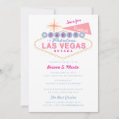 Invitation SYMBOLE RÉtro Las Vegas Bachelorette (Devant)