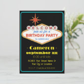 Invitation SYMBOLE REtro Neon Las Vegas (Debout devant)