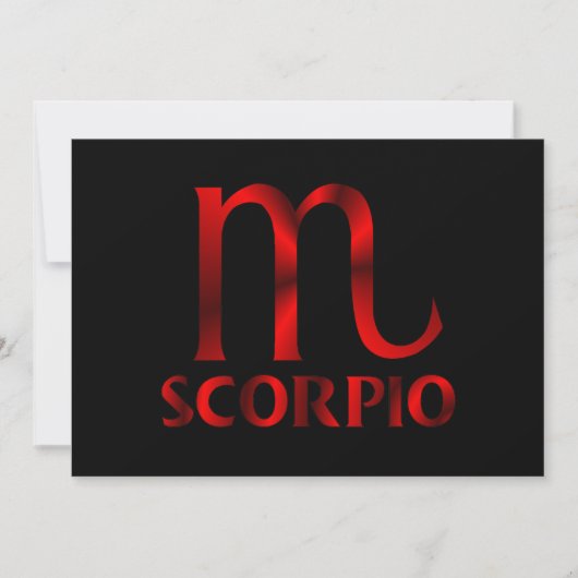 Invitation Symbole rouge d'horoscope de Scorpion (Devant)