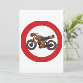 Invitation Symbole routier de moto (Debout devant)