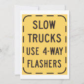 Invitation SYMBOLE ROUTIER DES Camions Lents (Devant)