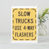 Invitation SYMBOLE ROUTIER DES Camions Lents (Debout devant)