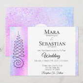 Invitation *~* Symbole sacré Mariage spirituel Pastel (Devant / Derrière)