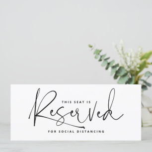 Invitation Symbole social de distance réservé Script minimali
