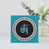 Invitation Symbole tibétain de l'Om dans la ceinture de bijou (Debout devant)