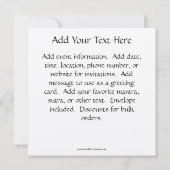 Invitation Symbole tibétain de l'Om dans la ceinture de bijou (Dos)