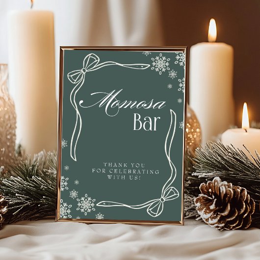 Invitation Symbole vert de la coquette d'hiver "Momosa" Mimos