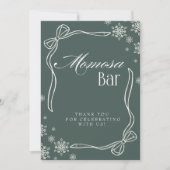 Invitation Symbole vert de la coquette d'hiver "Momosa" Mimos (Devant)