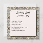 Invitation Symbole Virgin Zodiac fête d'anniversaire (Dos)