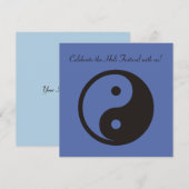 Invitation Symbole Yin Yang - conception de tatouage solide (Devant / Derrière)