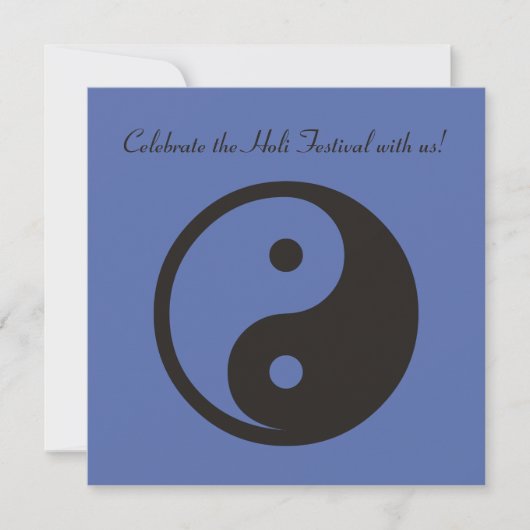 Invitation Symbole Yin Yang - conception de tatouage solide (Devant)